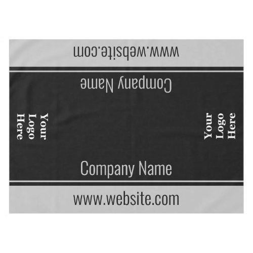 Business Black and Gray Text Template Your Logo Tablecloth