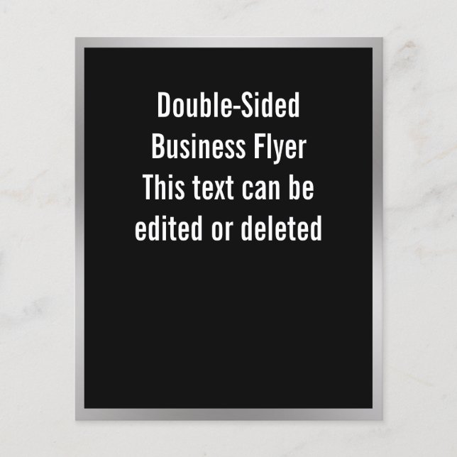 Business Black and Silver Blank Template Flyer (Front)