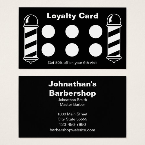 Business Black and White Barbershop Loyalty