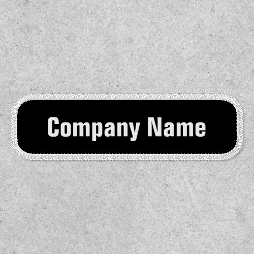 Business Black and White Bold Text Company Name Patch