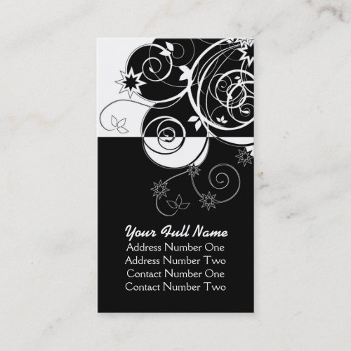 Business Black and white Business Card Template
