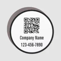 Business service add logo black white gray border car magnet