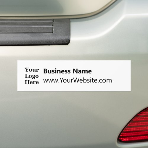 Business Black and White Company Name Website Logo Bumper Sticker