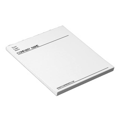 Business Black and White Company Name Website Logo Notepad