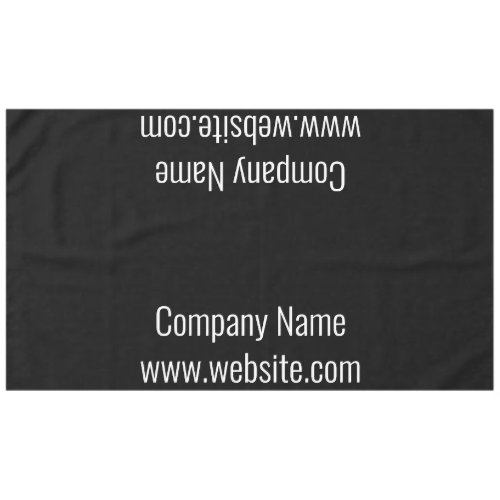 Business Black and White Company Name Website Text Tablecloth