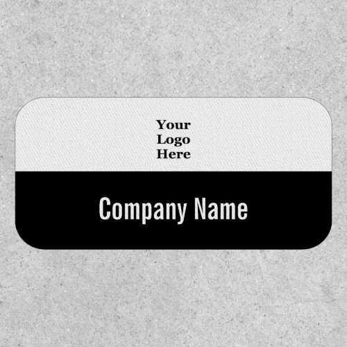 Business Black and White Company Name Your Logo Patch