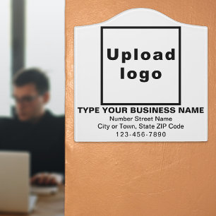 Business Black and White Design Crest Door Sign