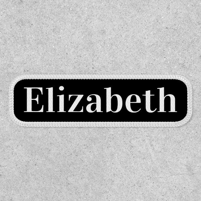 Business Black and White Employee First Name Patch (Front)