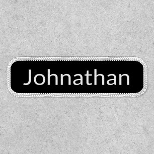 Business Black and White Employee First Name Patch