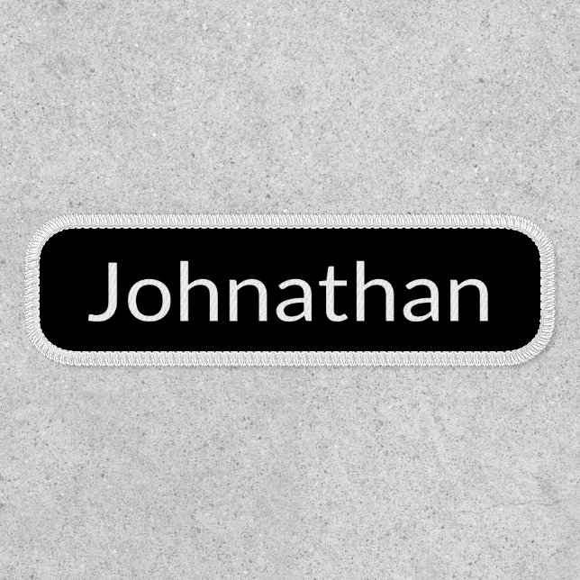 Business Black and White Employee First Name Patch (Front)
