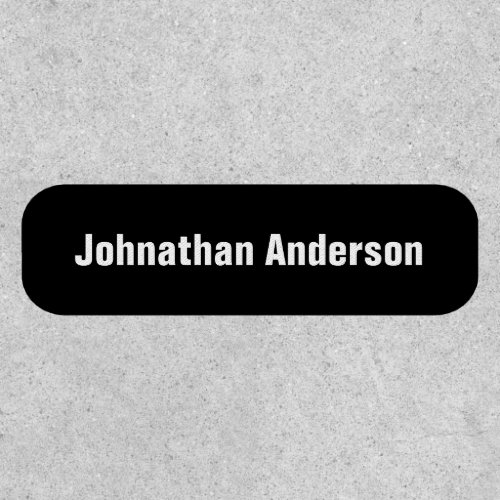 Business Black and White Employee Name Template Patch