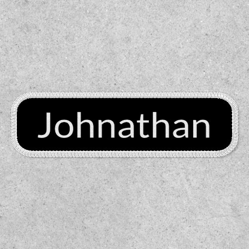 Business Black and White Employee Name Template Patch