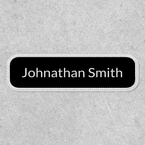 Business Black and White Name or Text Template Patch