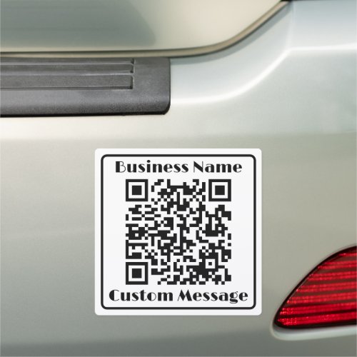 Business Black and White Name Text Template Car Magnet