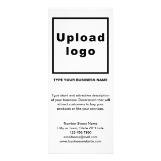 Business Black and White Rack Card