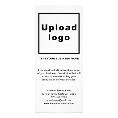 Business Black and White Rack Card