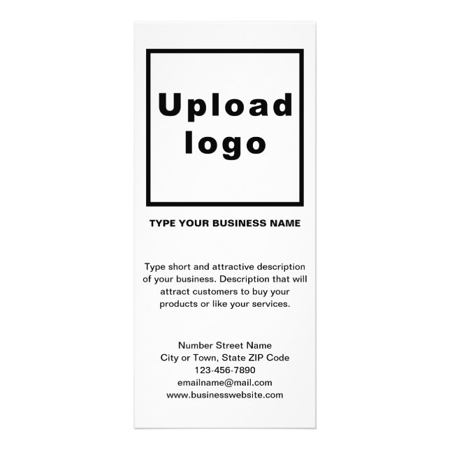 Business Black and White Rack Card (Front)