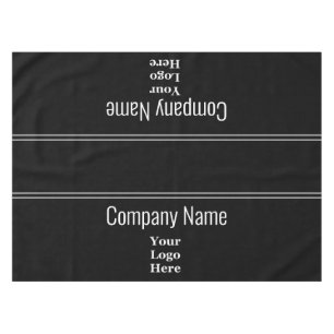 Business Black and White Text Your Logo Here Tablecloth