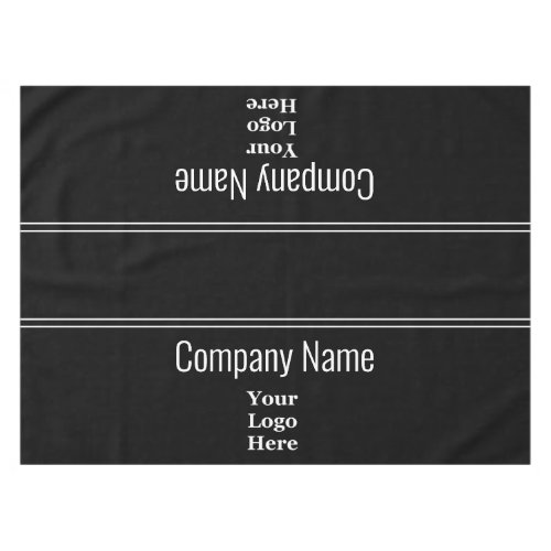 Business Black and White Text Your Logo Here Tablecloth