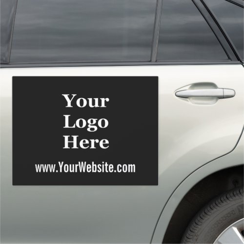 Business Black and White Website Your Logo Here Car Magnet