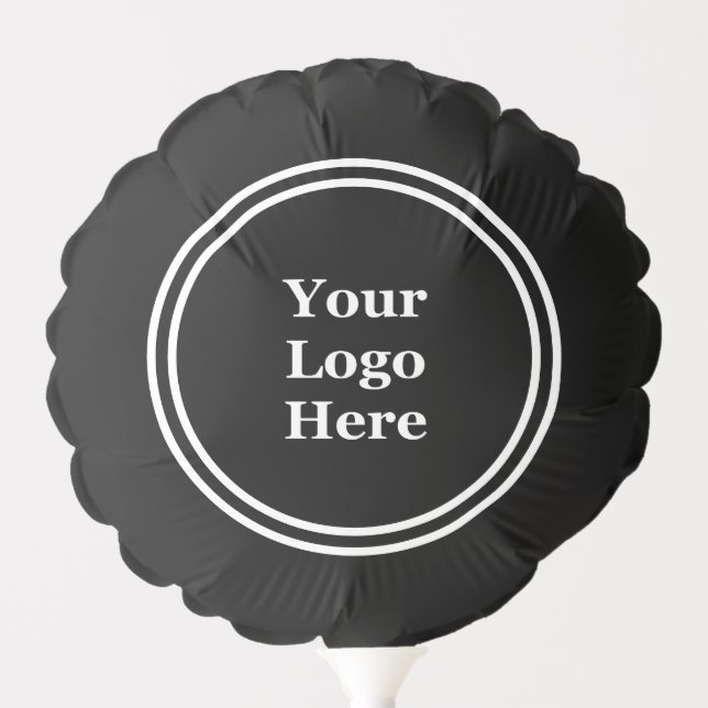 Business Black and White Your Logo Here Template Balloon (Front)