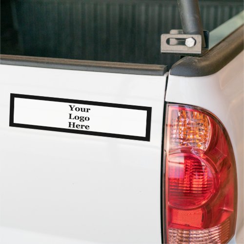 Business Black and White Your Logo Here Template Bumper Sticker