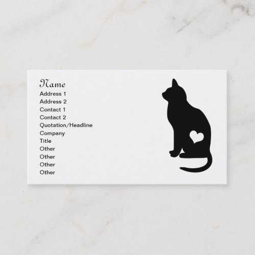 Business Black Cat Business Cards