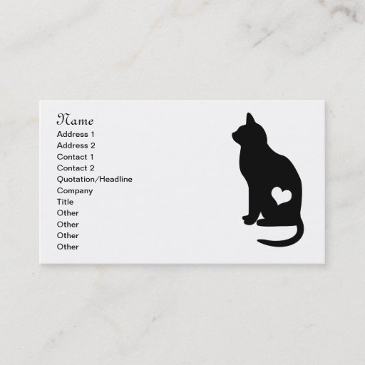 Customizable Business Black Cat Business Cards