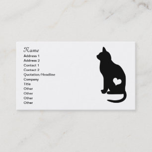 Business Black Cat Card