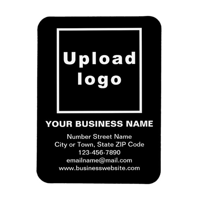 Business Black Flexible Photo Magnet (Vertical)
