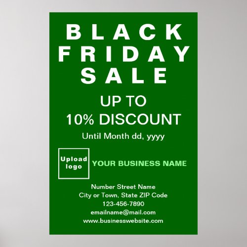 Business Black Friday Sale Green Poster