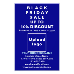 Business Black Friday Sale on Blue Photo Paper