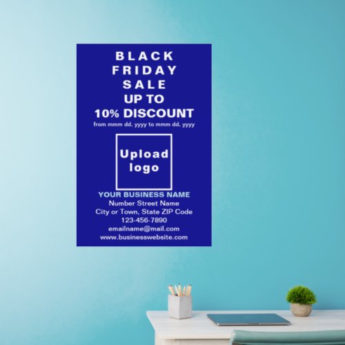 Business Black Friday Sale on Blue Wall Decal