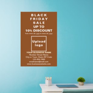 Business Black Friday Sale on Brown Wall Decal