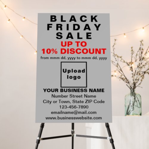 Business Black Friday Sale on Gray Foam Board