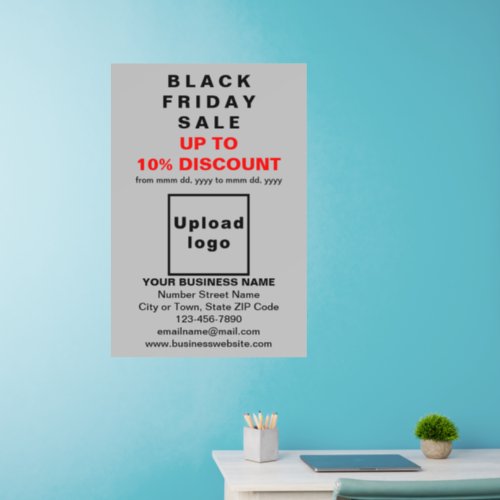Business Black Friday Sale on Gray Wall Decal