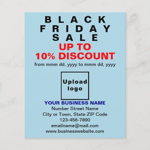 Business Black Friday Sale on Light Blue Flyer