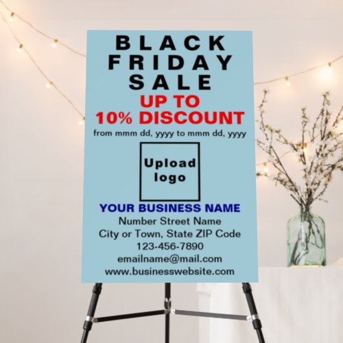 Business Black Friday Sale on Light Blue Foam Board