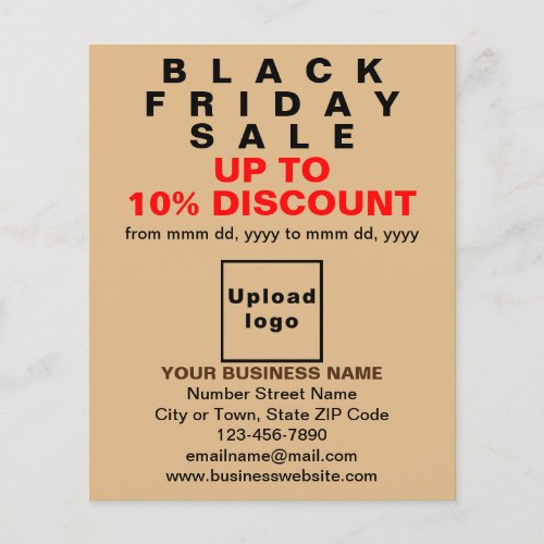 Business Black Friday Sale on Light Brown Flyer