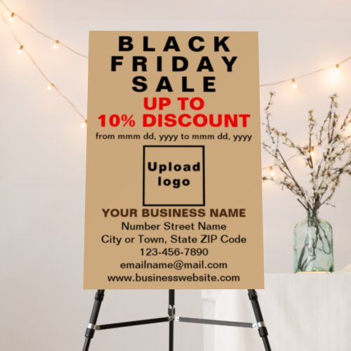 Business Black Friday Sale on Light Brown Foam Board