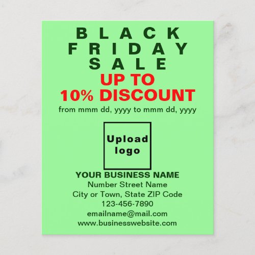 Business Black Friday Sale on Light Green Flyer