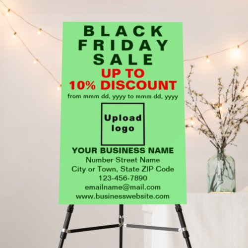 Business Black Friday Sale on Light Green Foam Board