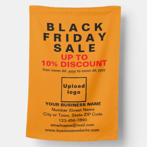 Business Black Friday Sale on Orange Color Flag