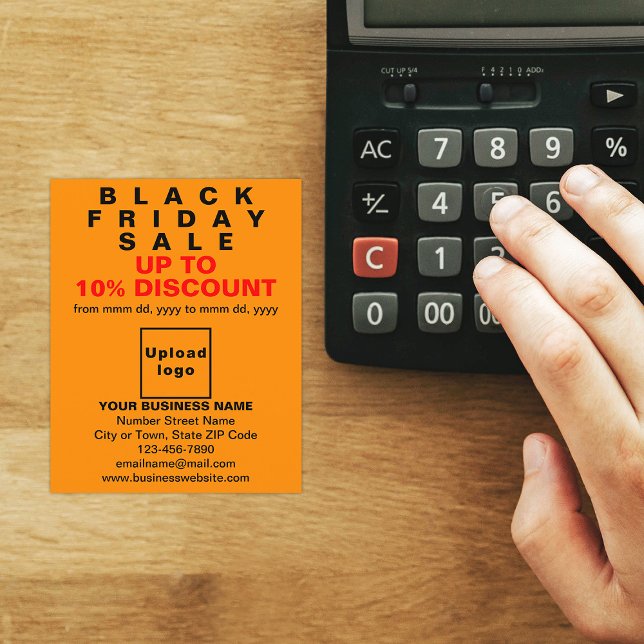Business Black Friday Sale on Orange Color Flyer (Black Friday Sale on orange flyer)