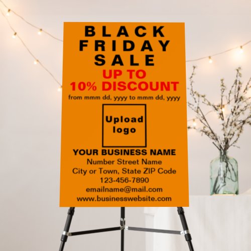 Business Black Friday Sale on Orange Color Foam Board