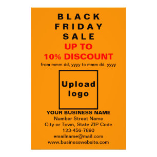 Business Black Friday Sale on Orange Color Photo Print