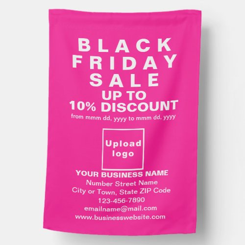 Business Black Friday Sale on Pink Flag