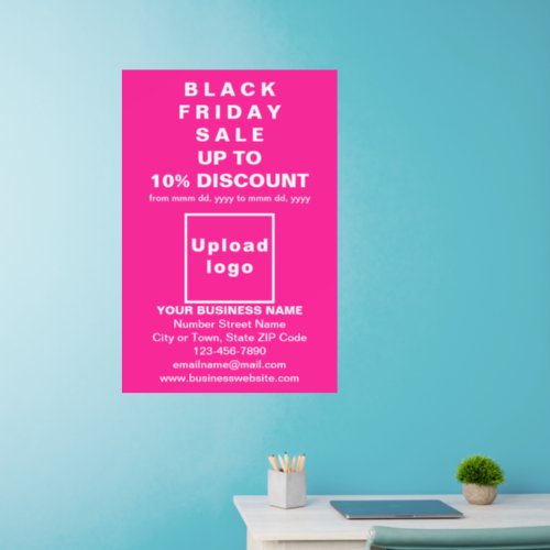 Business Black Friday Sale on Pink Wall Decal