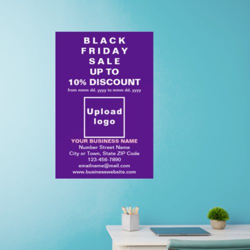 Business Black Friday Sale on Purple Wall Decal