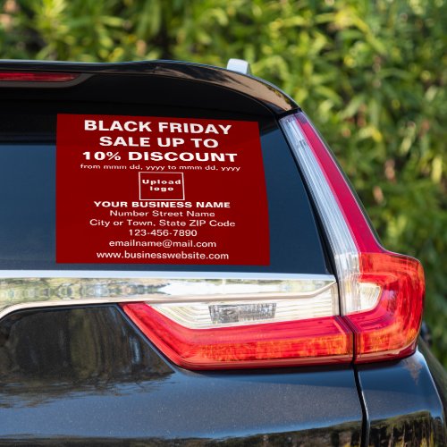 Business Black Friday Sale on Red Vinyl Sticker